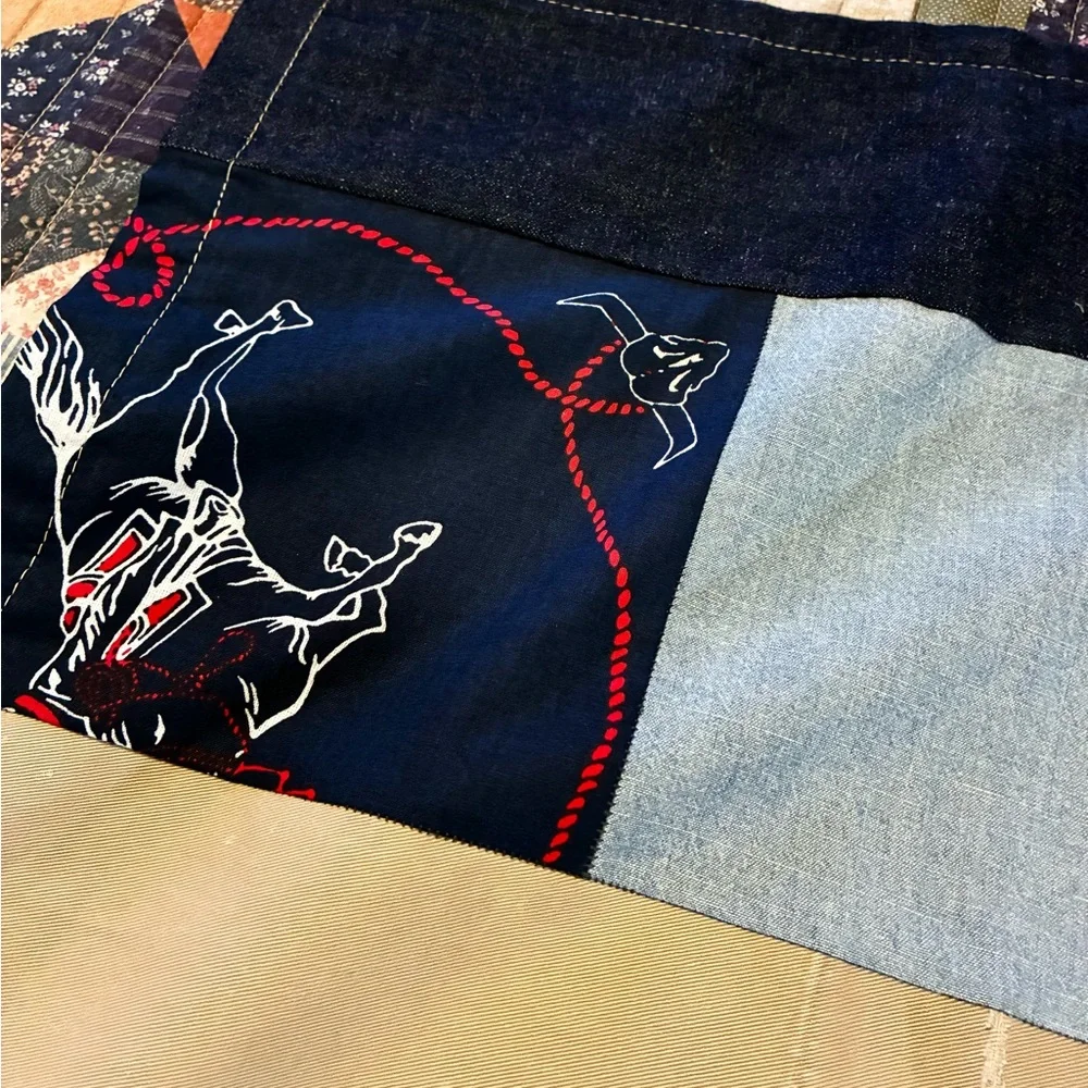 CUSTOM RRL/RL PATCHWORK SCARF (100% UPCYCLED RALPH LAUREN FABRICS)- 1 OF A KIND